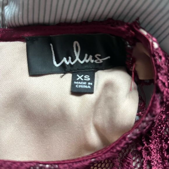 Lulus’ burgundy floor length prom dress. - Picture 2 of 3